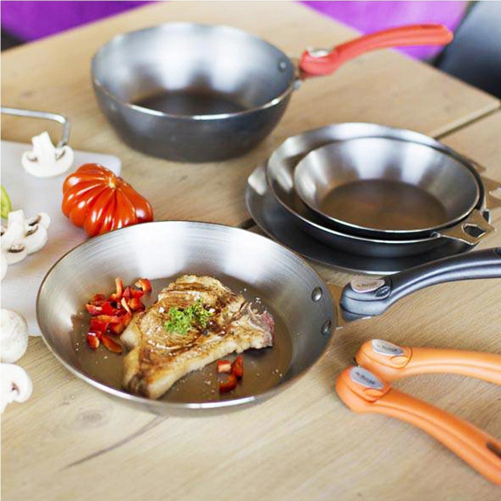 (微福利品)原礦蜂蠟鐵鍋 l TWISTY活動柄平底鐵鍋 (不含握柄)