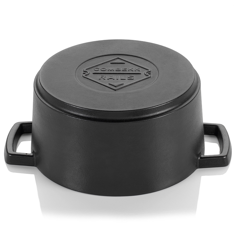 Combekk  l  黑系溫度計荷蘭鑄鐵鍋24CM