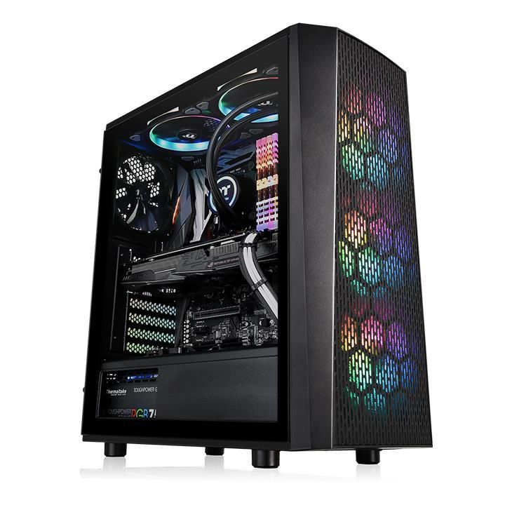 米特3C數位–曜越 Thermaltake Versa J24 TG ARGB 強化玻璃中直立式機殼