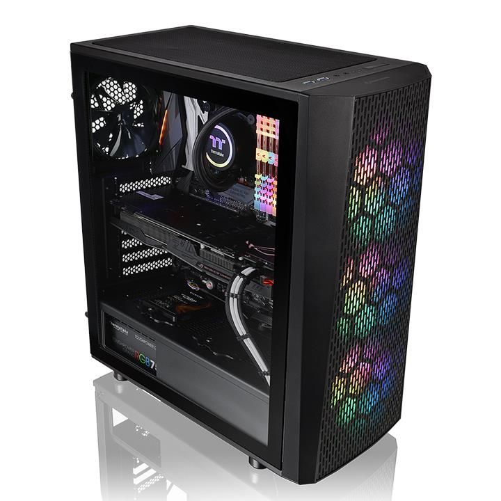 米特3C數位–曜越 Thermaltake Versa J24 TG ARGB 強化玻璃中直立式機殼