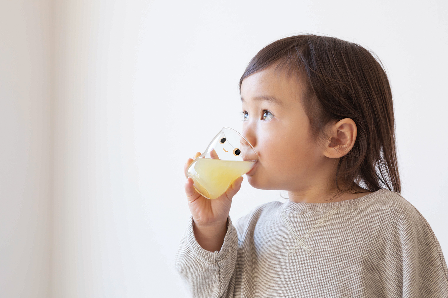 日本ADERIA NICO 大眼娃娃微笑玻璃杯 M