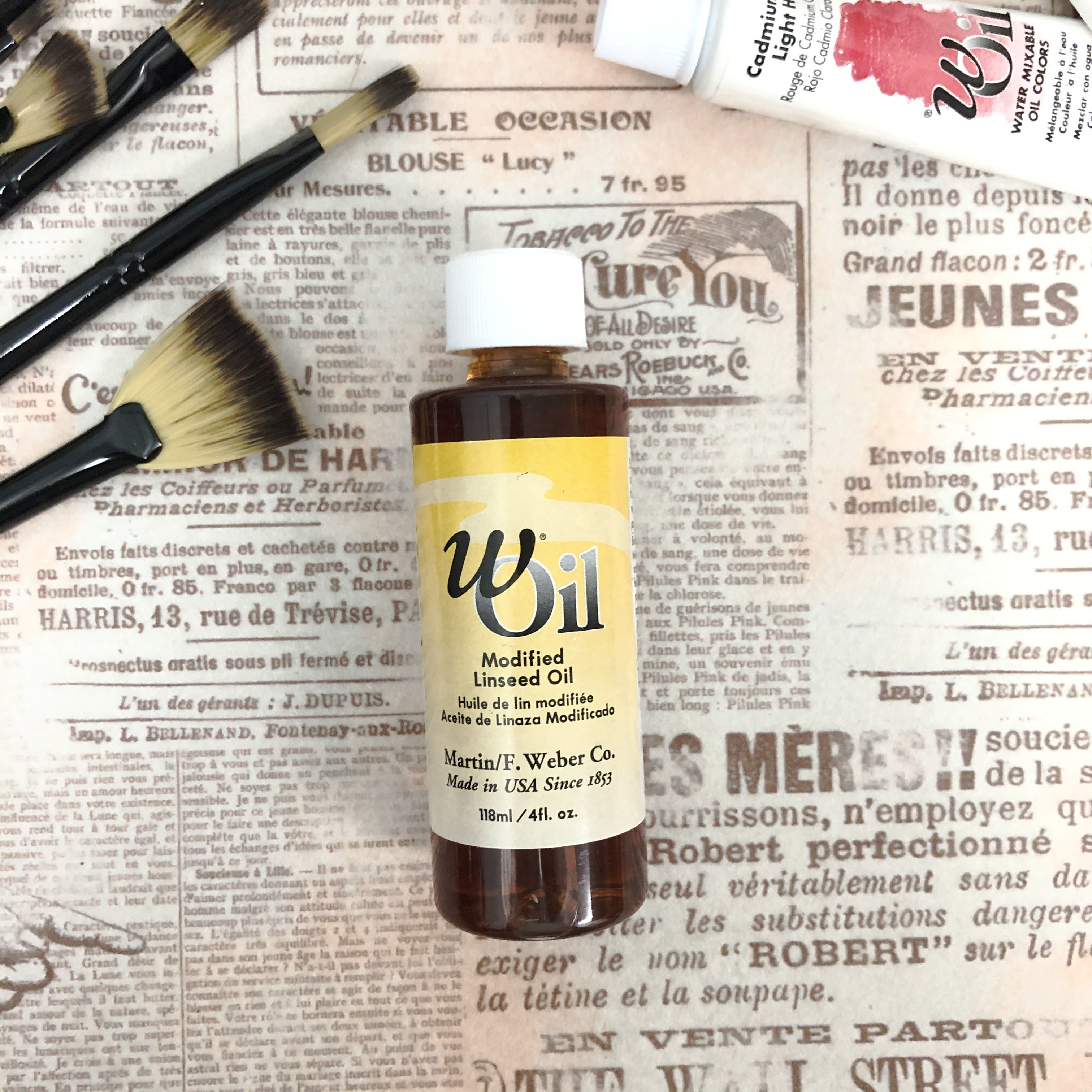 美國進口wOil油畫調色油(亞麻籽油)118ml 7475