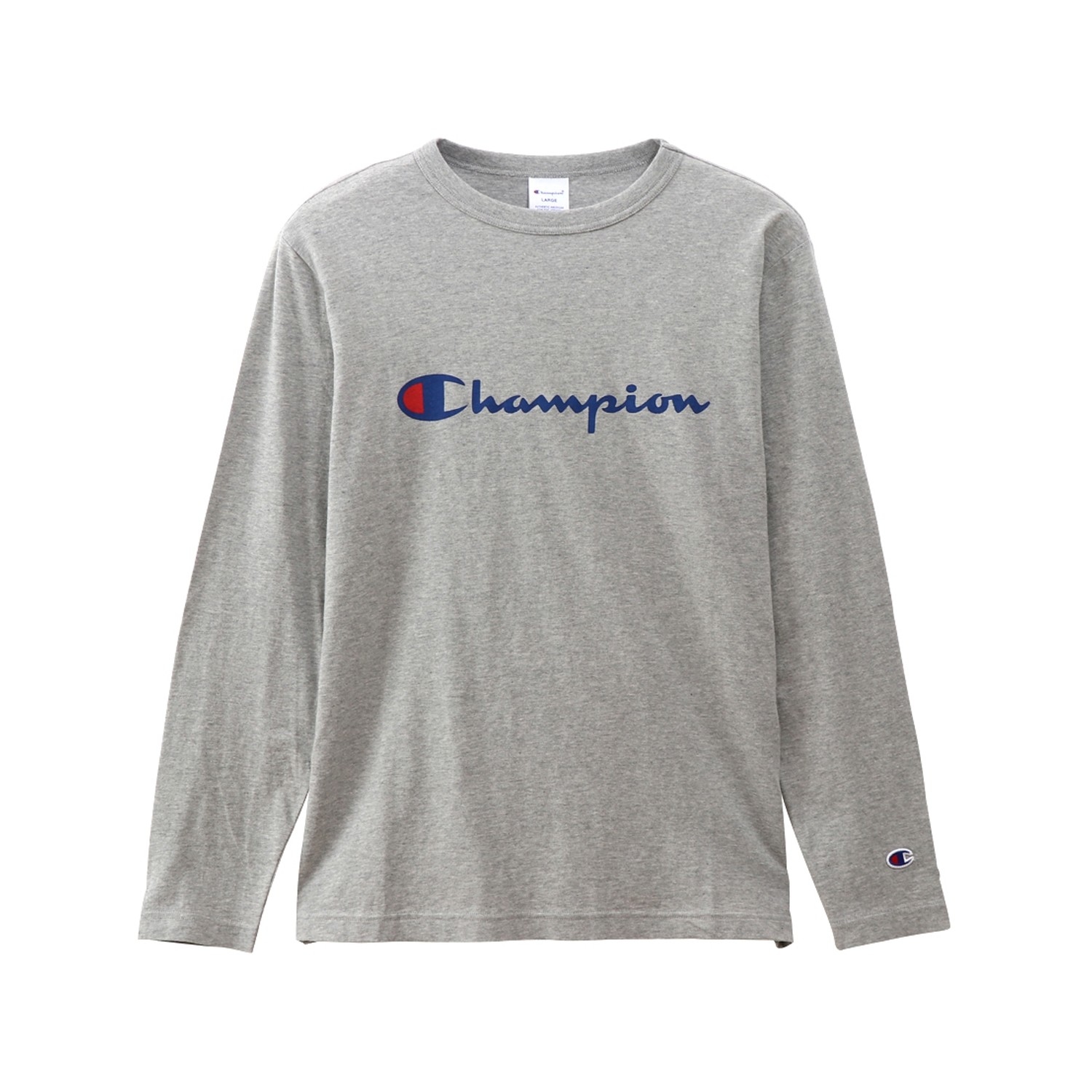 [現貨] CHAMPION C3-Q401 LOGO LONG TEE GREY (JAPAN VER.)