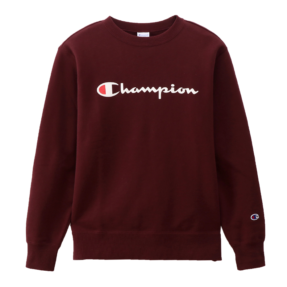 [現貨] CHAMPION C3-Q002 SCRIPT LOGO CREW MAROON (JAPAN VER.)
