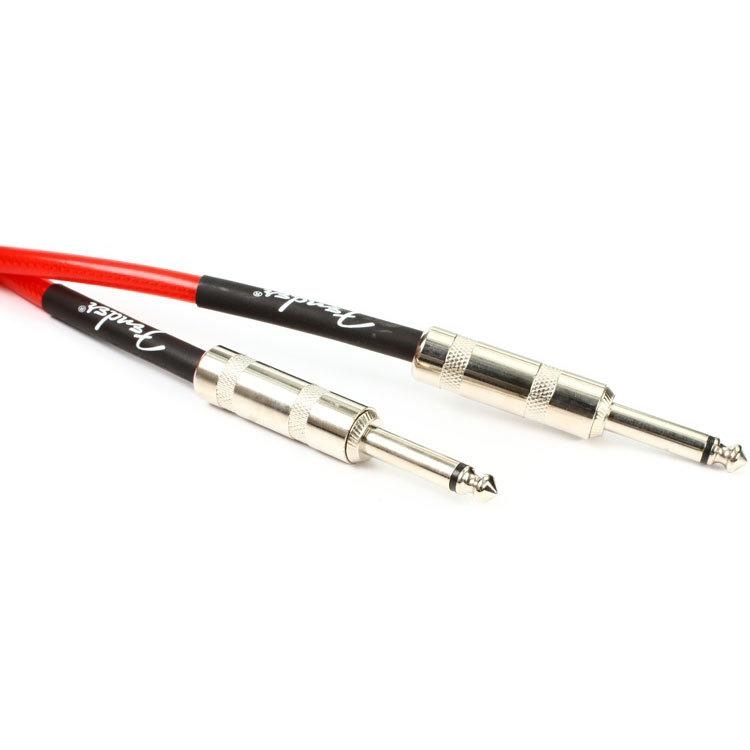 Fender California系列 10呎 紅色 導線 雙直頭