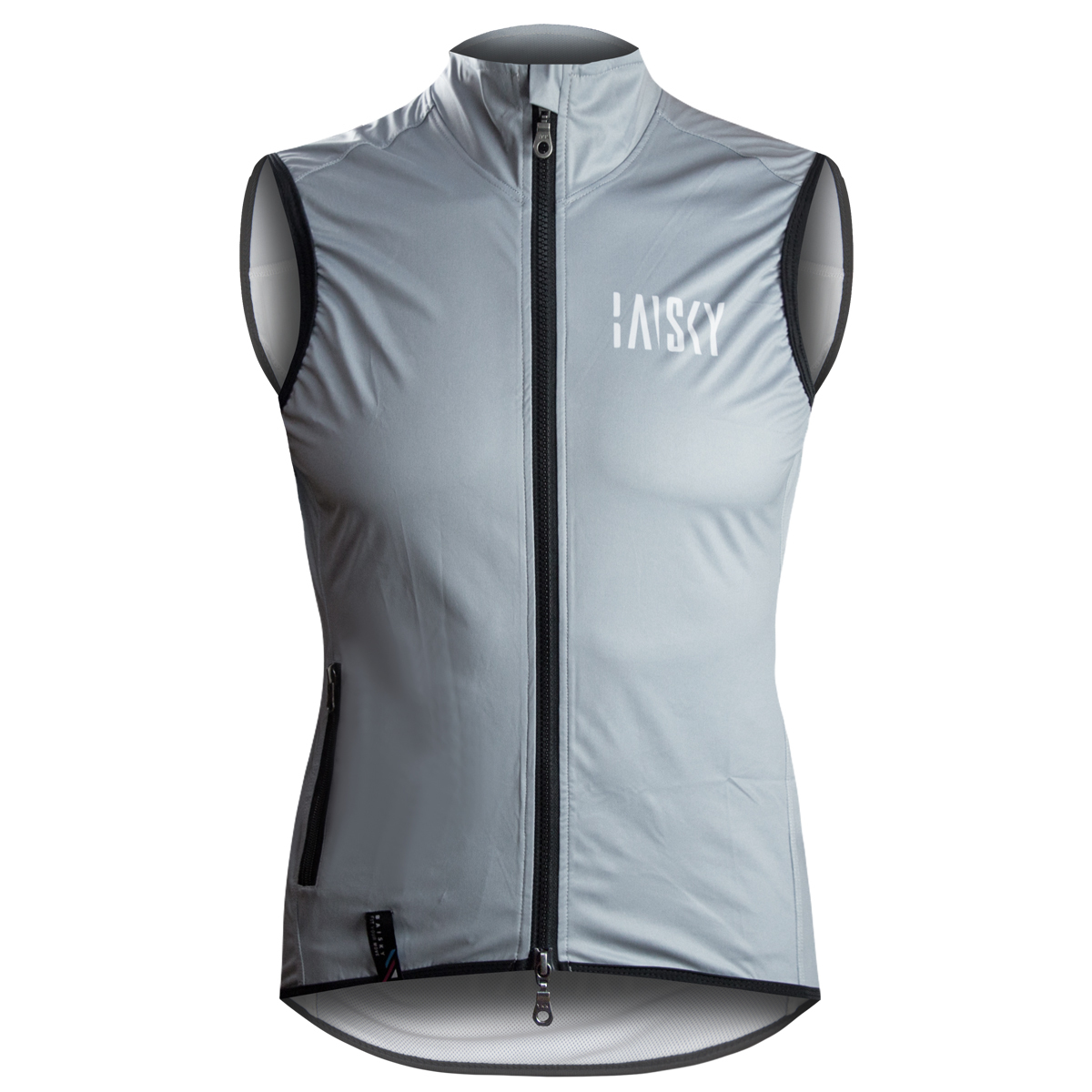 男款雙拉鍊防風背心 BK 灰