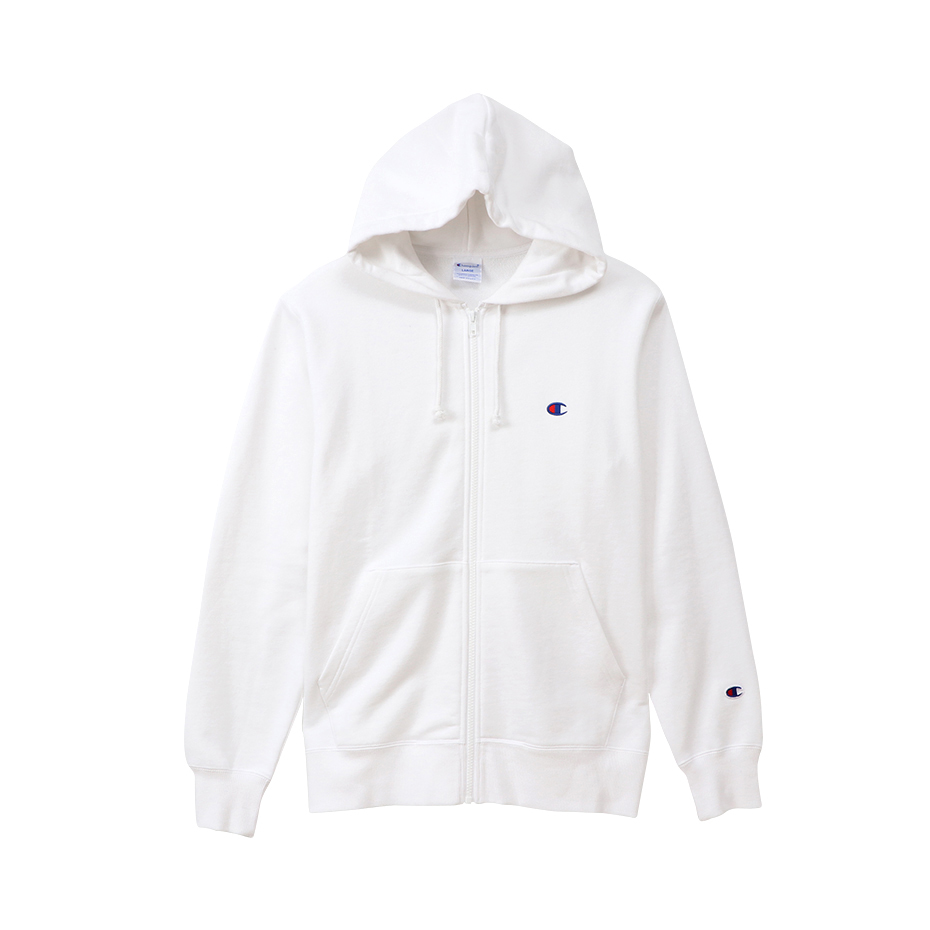 [現貨] CHAMPION C3-Q103 SMALL LOGO ZIP-UP WHITE (JAPAN VER.)