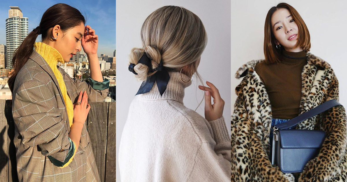 高領毛衣搭配 - 圈圈耳環