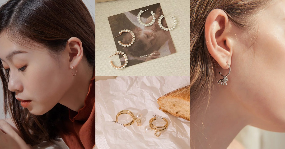 高領毛衣搭配 - 圈圈耳環