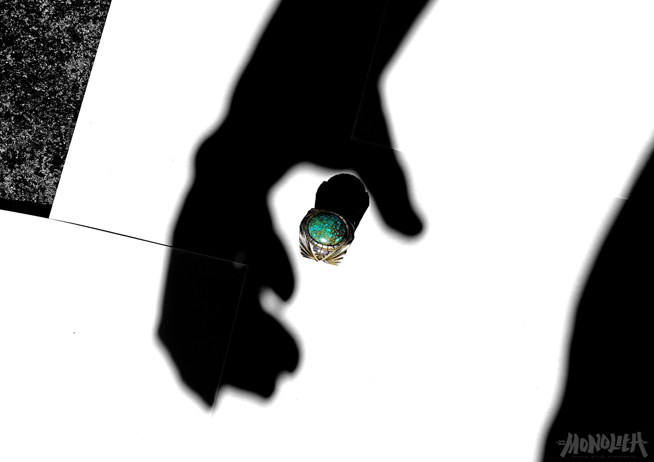 14K Turquoise mountain 舊化打印 【 戒指 】