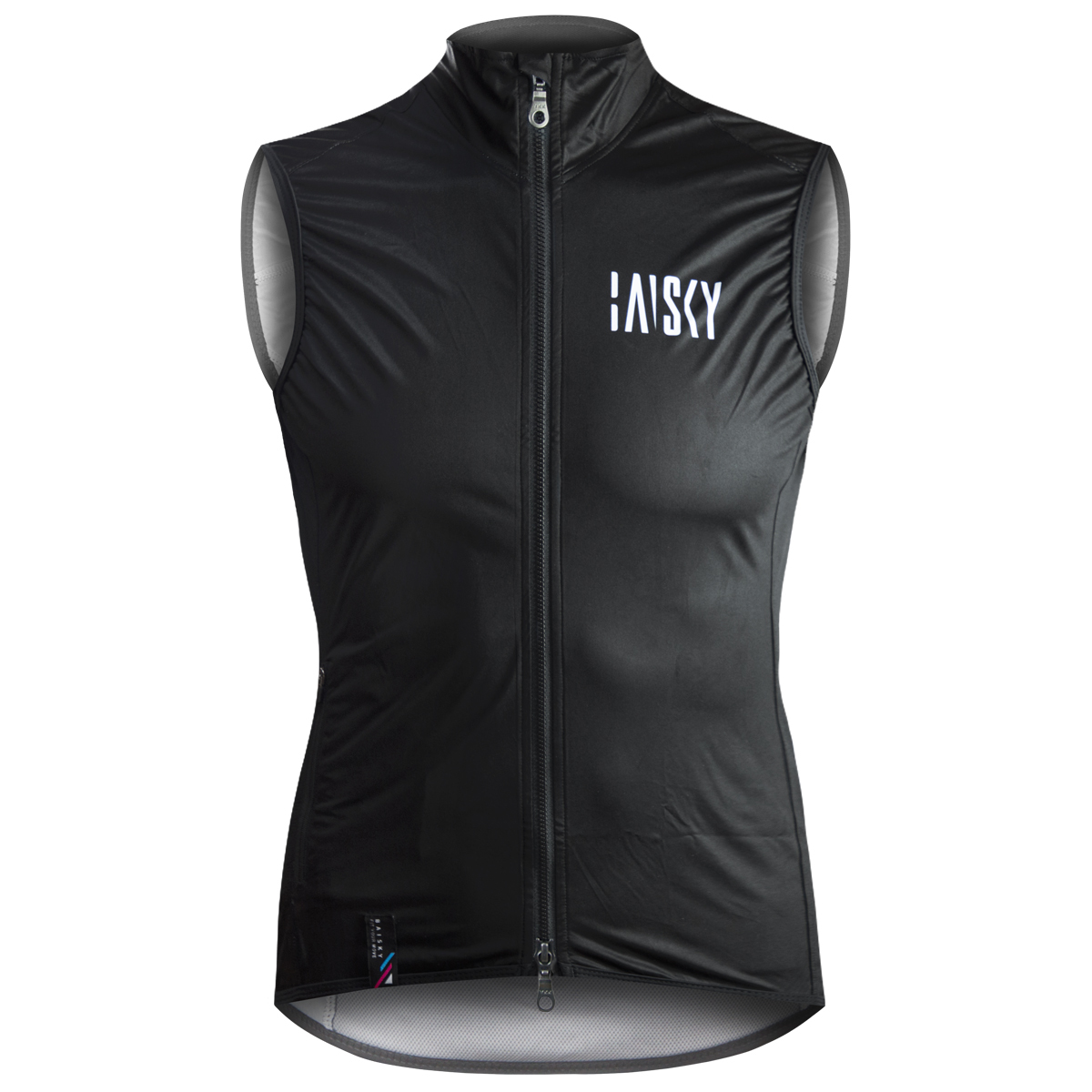 男款雙拉鍊防風背心 BK 黑