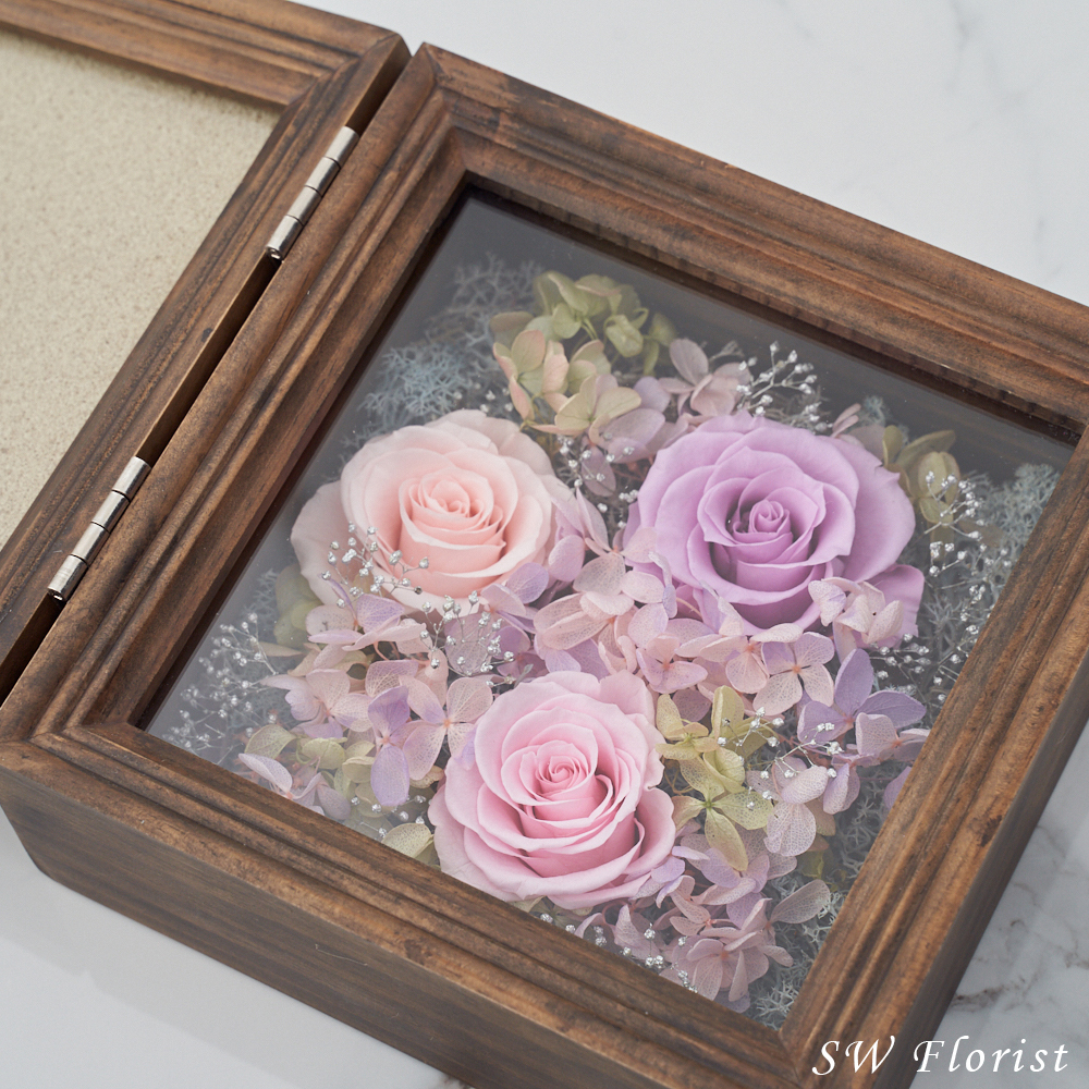 ｜不凋花相框 唯美田園 製造浪漫 實木相框｜情人節禮物 生日禮物｜