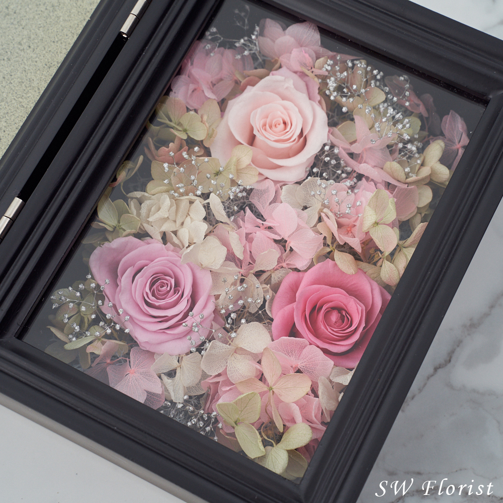 ｜不凋花相框 夢幻秘境 甜甜蜜蜜 實木相框｜情人節禮物 生日禮物｜