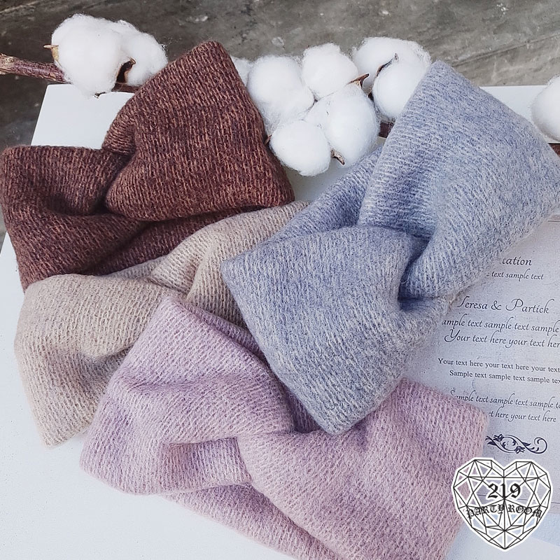 交叉細針織髮帶