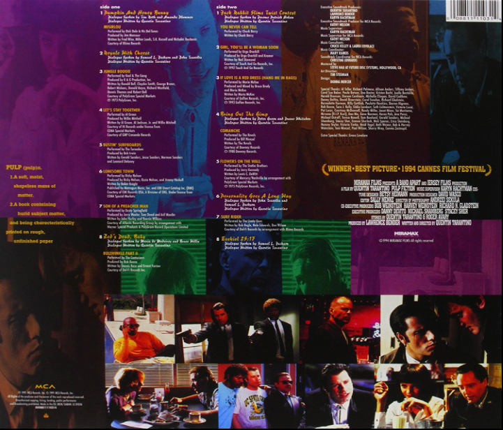 Pulp Fiction 黑色追緝令 (1994) 原裝進口黑膠電影原聲帶