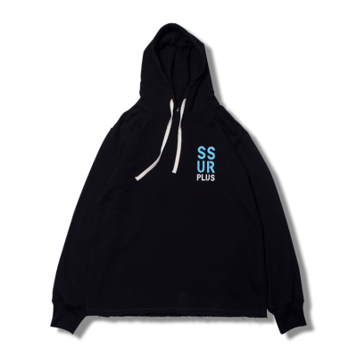SSUR PLUS 下擺破壞 大LOGO 連帽衛衣 帽TEE
