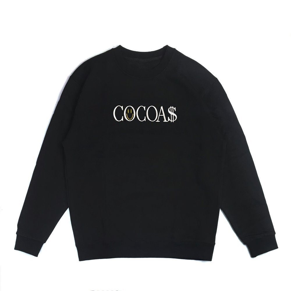 COCOA$ 電繡LOGO大學T-黑白配色