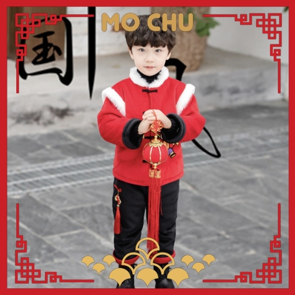 (130cm現貨)福氣鼠加絨新年套裝-兩款