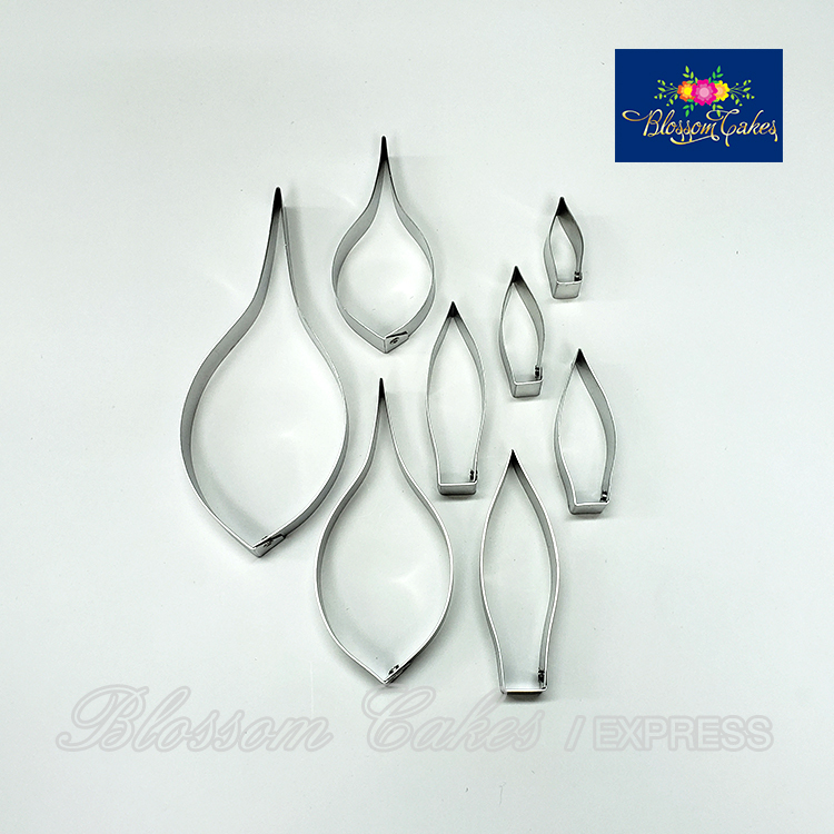 Climbing Lily Petal & Leaf Cutters, Set of 8