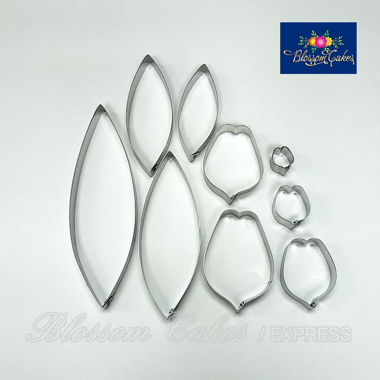 Tulip Petal & Leaf Cutters, Set of 9