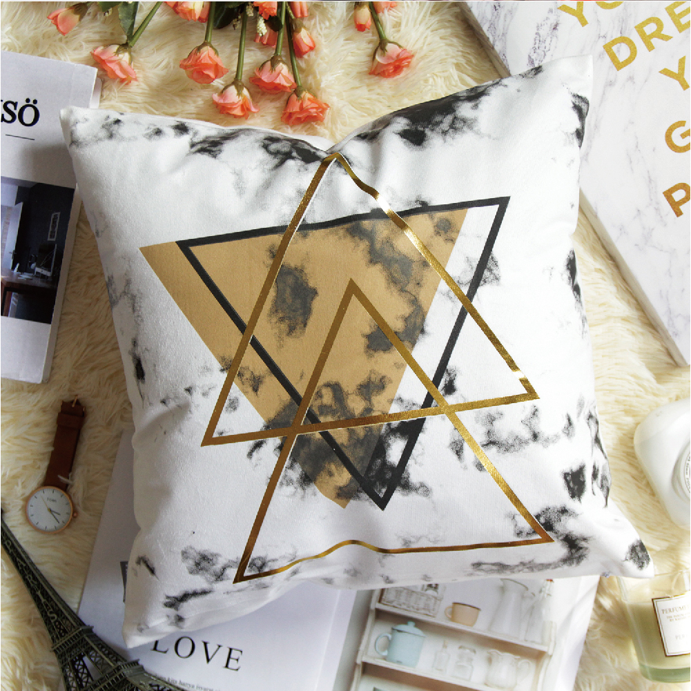 風尚北歐抱枕-U199三角大理石