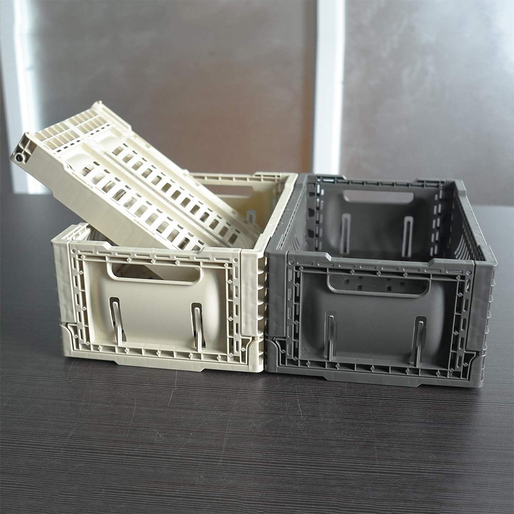 Slower 日本『慢活型人生』輕量摺疊收納箱 黑色 17L