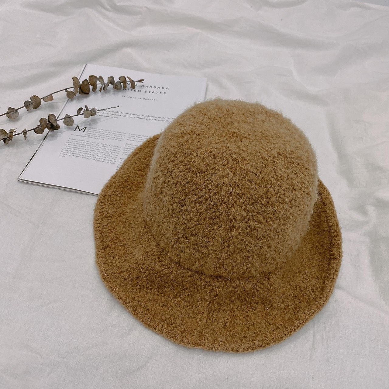 雪尼爾毛漁夫帽/兩色