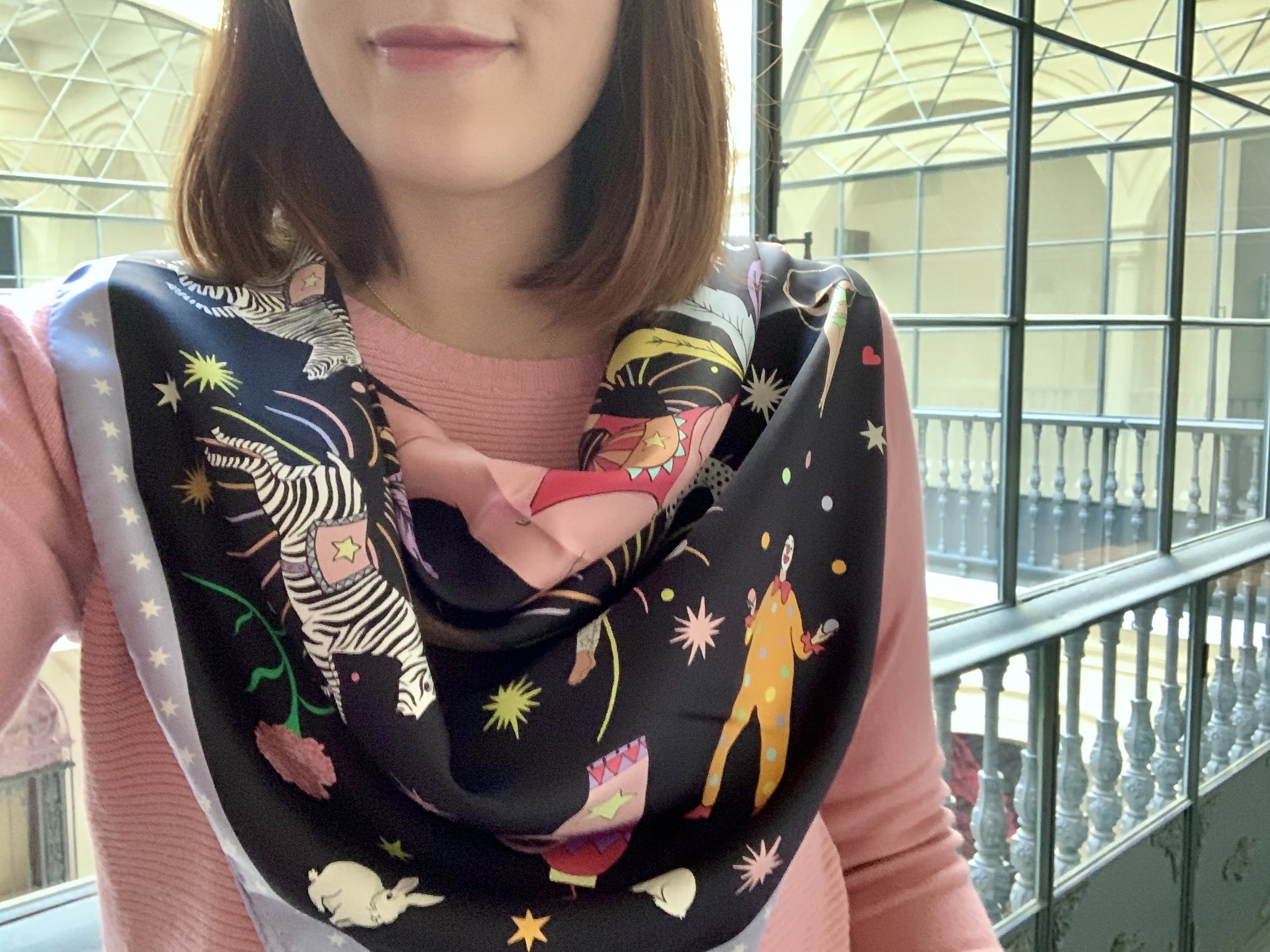 Karen Mabon Silk scarf - Circus