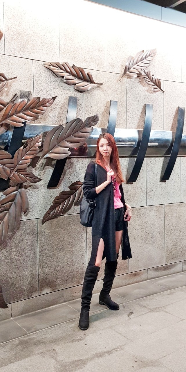 長版針織外套-黑色