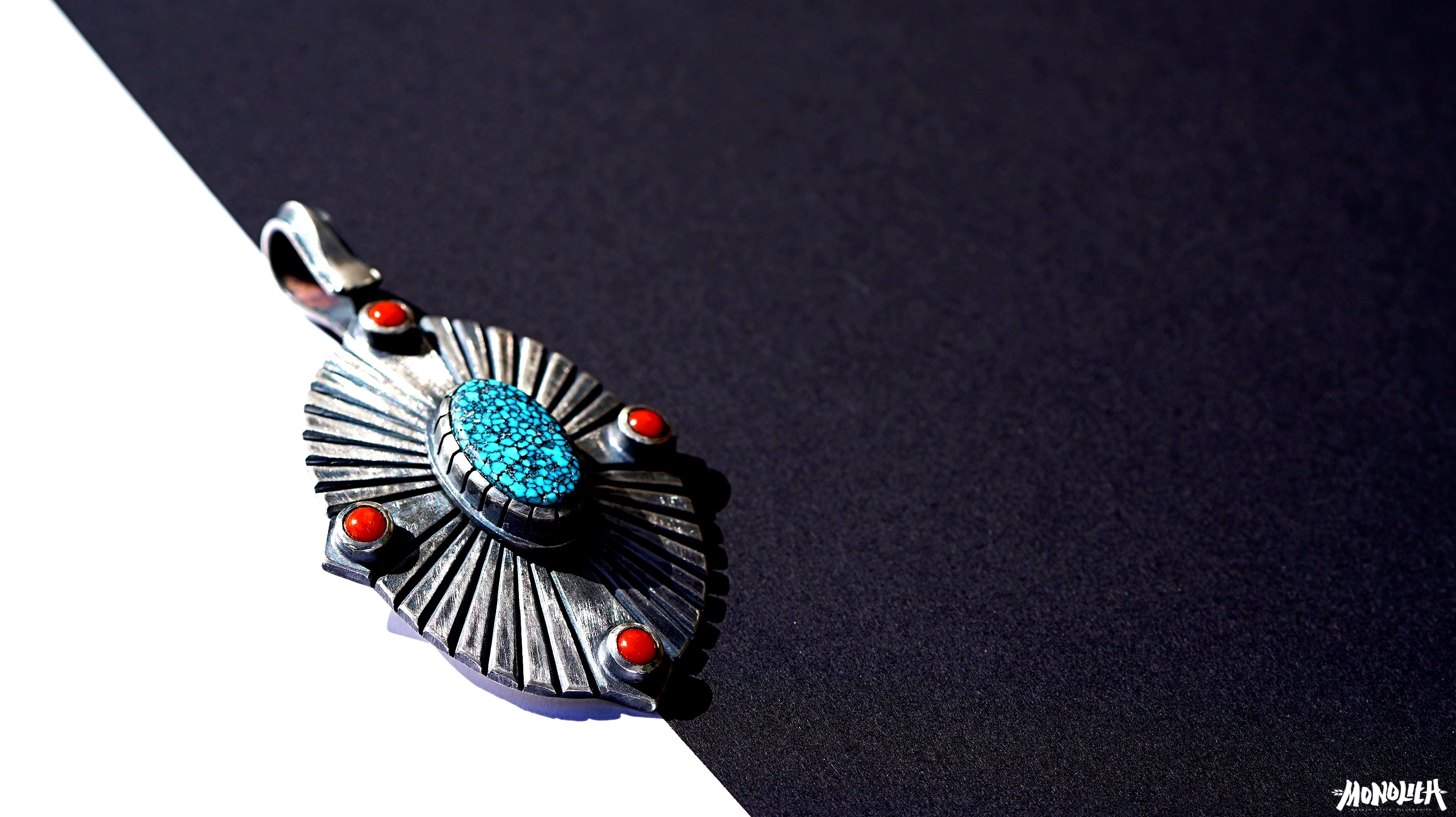 Kingman 紅珊瑚舊化打印 【 吊墜 】