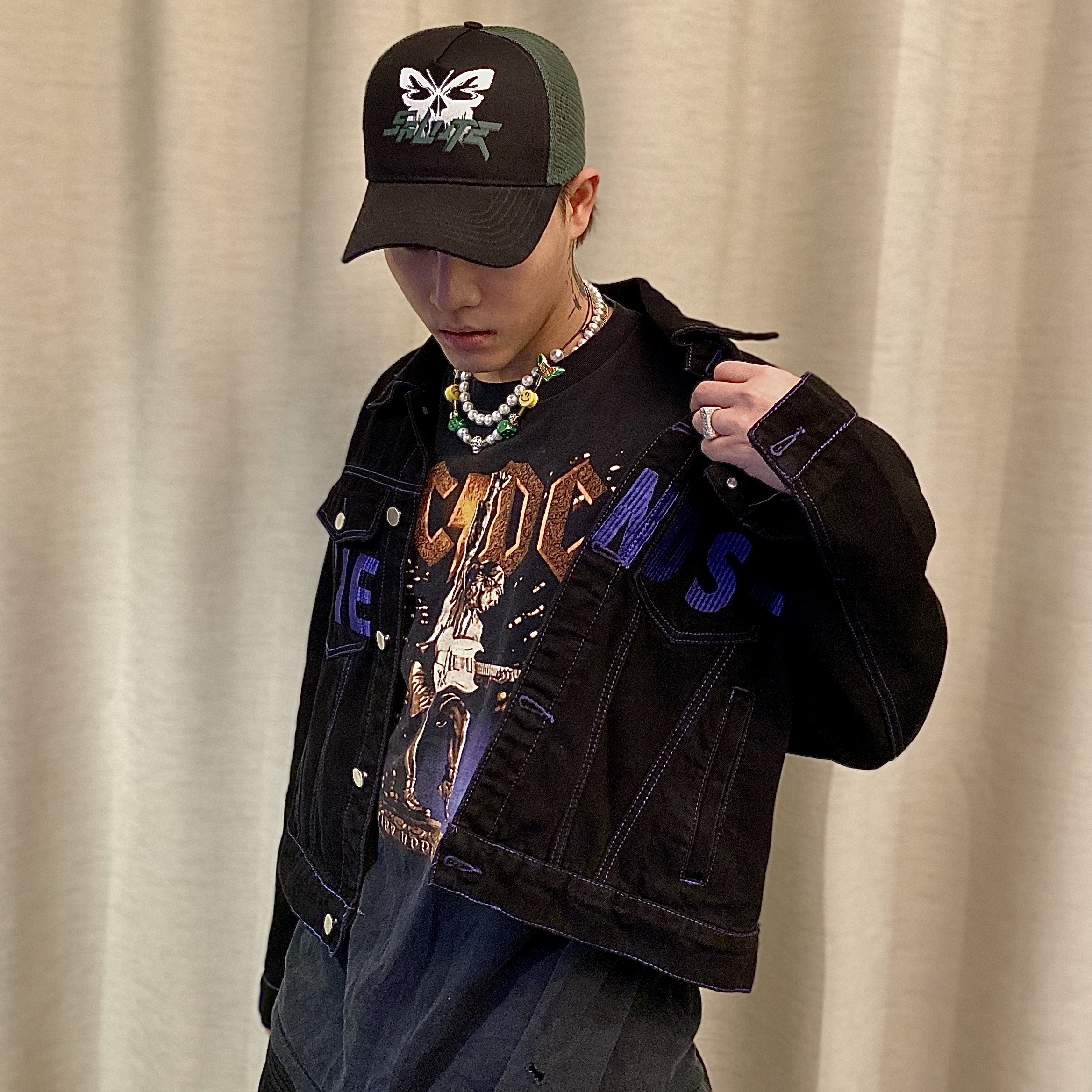 [現貨] *EVAE+ x MAISON EMERALD  聖誕限定珍珠哭臉骷髏蝴蝶笑臉項鍊 Salute