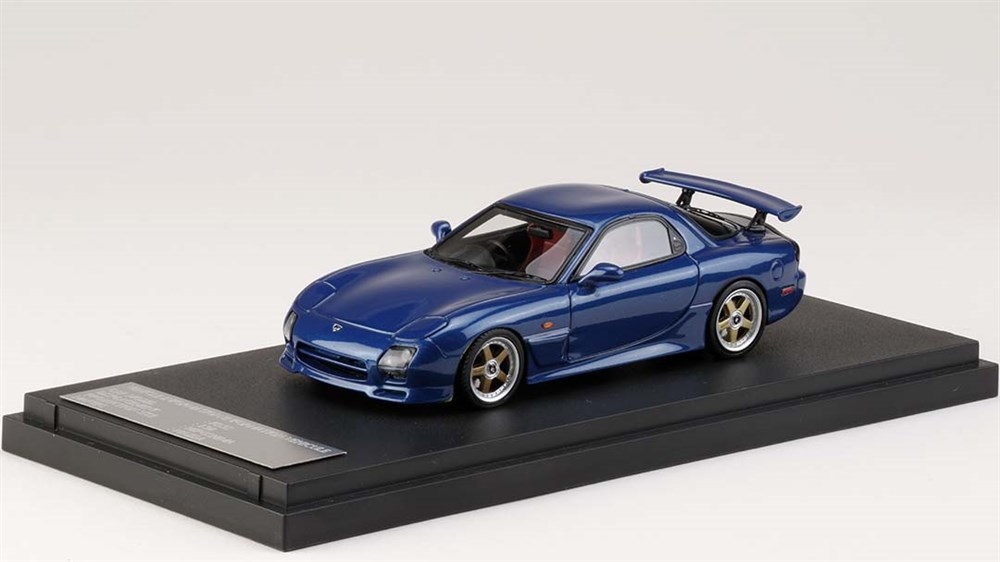 1/43 MARK43 PM4367CBL Mazda RX-7 (FD3S) Mazda Speed A-Spec GT Wing Innocent Blue Mica (PM4367CBL)