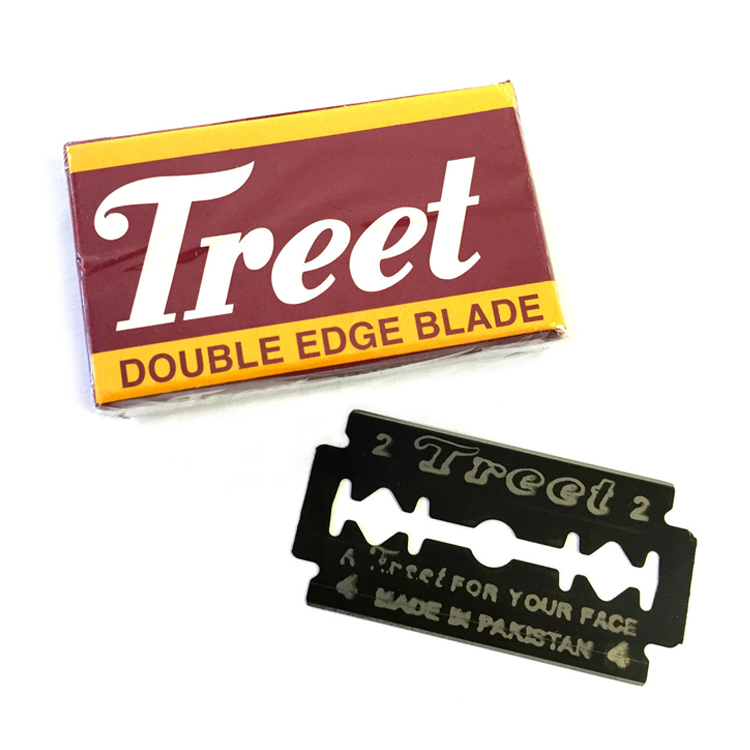 巴基斯坦 Treet - 碳鋼 雙面刮鬍刀片（10片裝 / 通用傳統復古雙刃安全刮鬍刀）