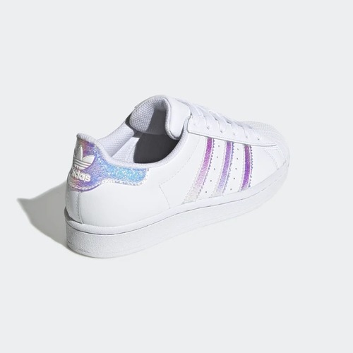 superstar gs trainers white metallic