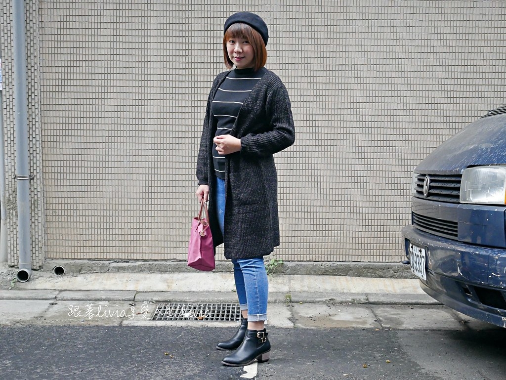 黑灰色針織外套