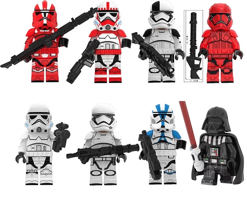 Minifigures Lot with Clones shops and weapons