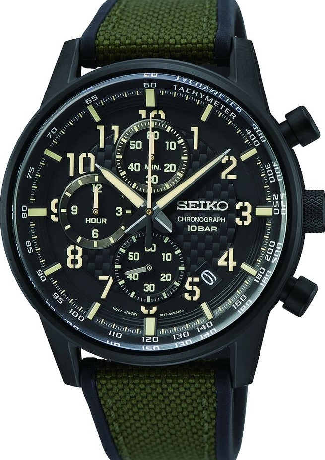 萬年鐘錶 - SEIKO   CS 系列 三眼計時男錶  8T67-00M0SD /  SSB373P1  錶徑41.5MM