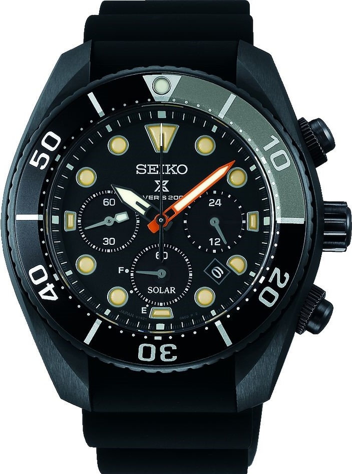 萬年鐘錶 - SEIKO PROSPEX   進化版 全黑系三眼水鬼 限量太陽能潛水錶  DIVER SCUBA  V192  / SSC761J1  錶徑45MM