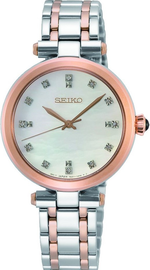 萬年鐘錶 - SEIKO   貝殼面晶鑽經典女錶   7N01-0KT0KS  /  SRZ534P1 錶徑 29MM