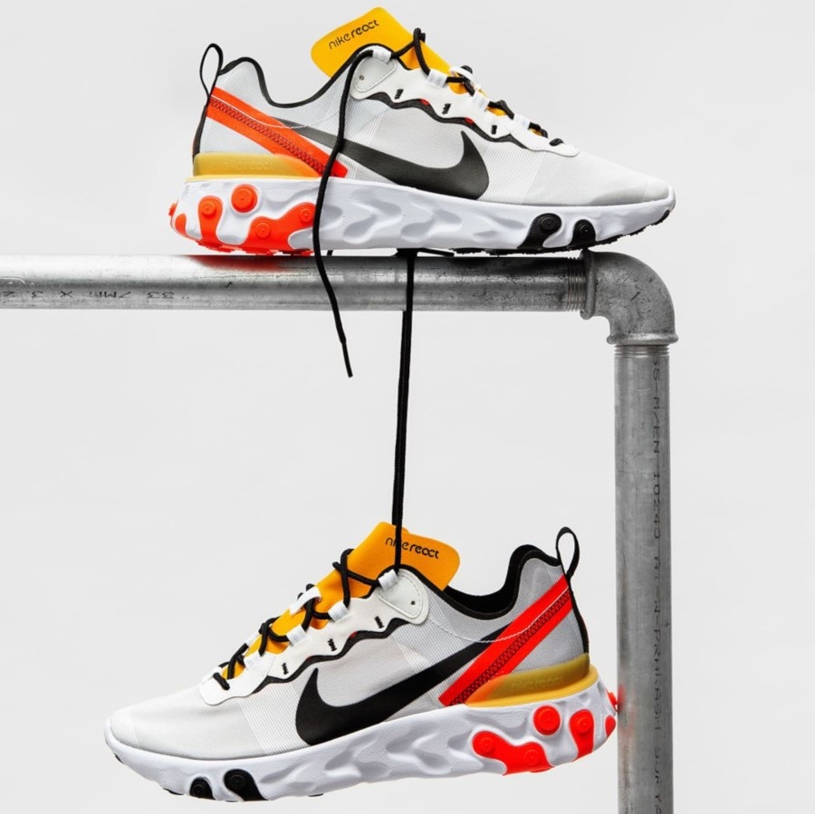 NIKE React Element 55 芥末黃 (男款)