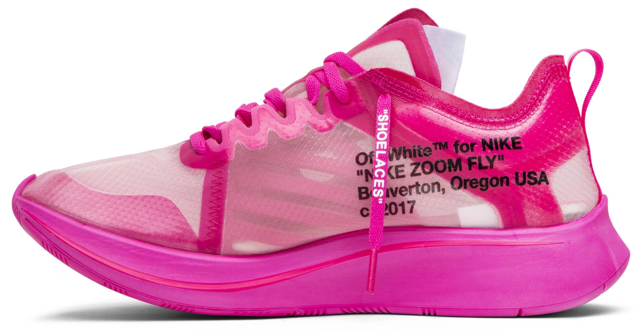 nike zoom fly sp off white pink