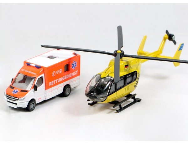 Siku 1850 Mercedes Sprinter with helicopter ADAC