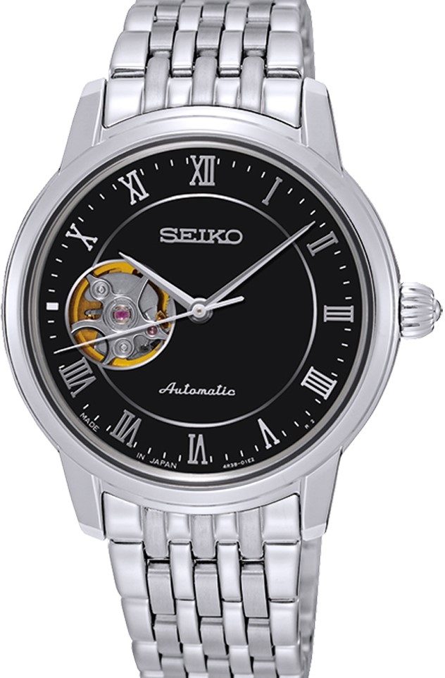 萬年鐘錶 - SEIKO Presage   機械女錶  4R38-01A0D  /  SSA855J1  錶徑33MM