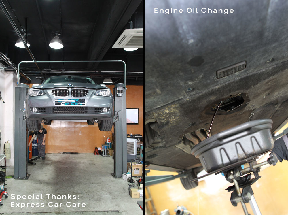 express car care bmw 525i engine oil change super resurs