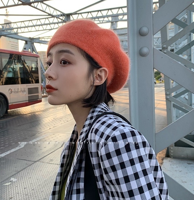 兔毛☃貝雷帽☃ (6色)