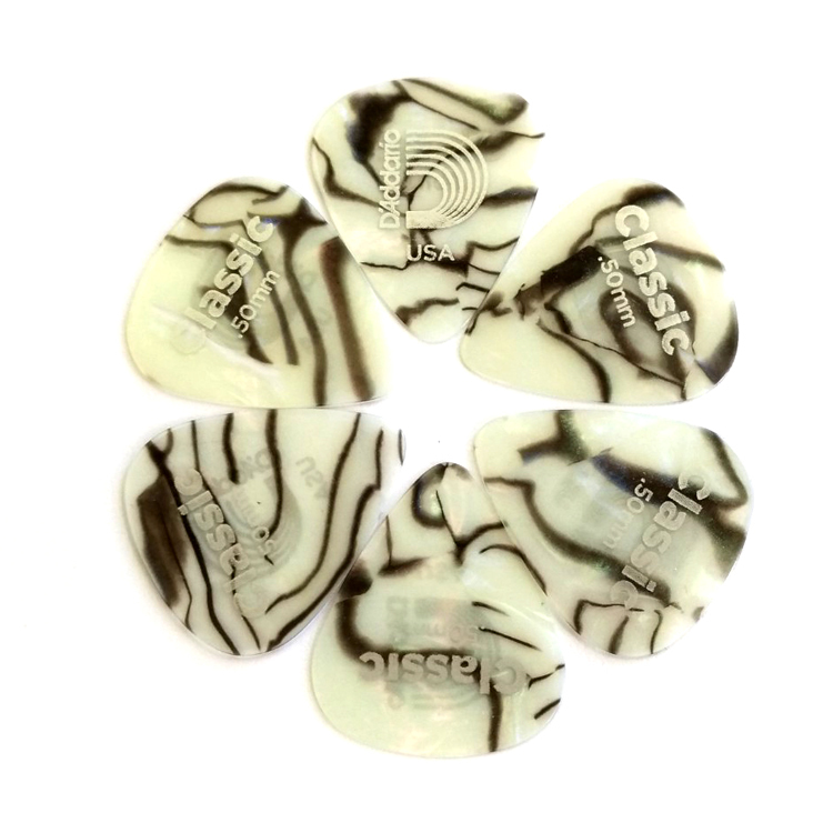 D'Addario 彈片 貝殼賽璐標準型 撥片 1CAB2 (5入) 美製