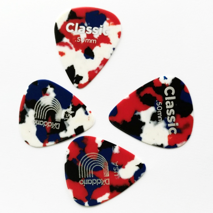 D'Addario 彈片 琺瑯彩賽璐標準型 撥片 1CMC (5入) 美製 1CMC2/1CMC4/1CMC6