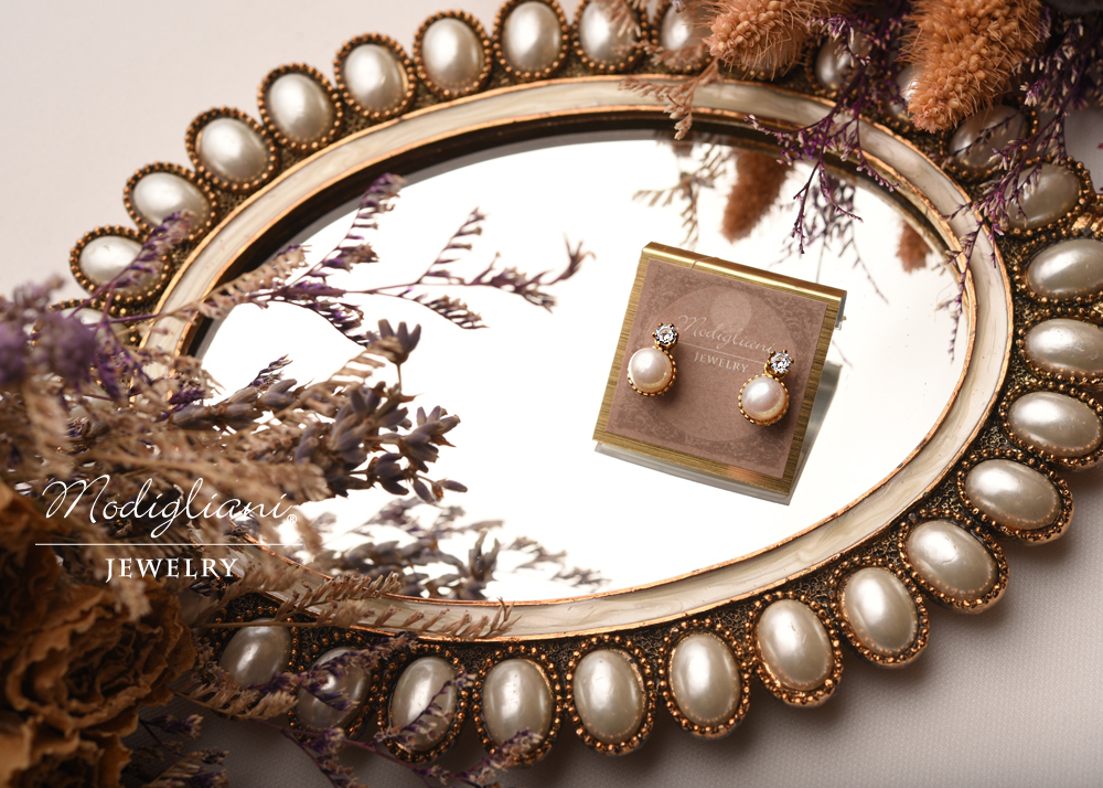 貝殼珍珠兩戴式耳環