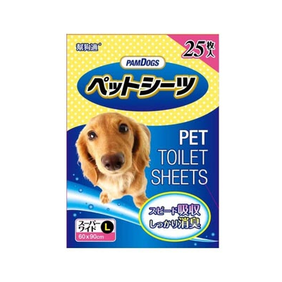 【四包免運組】日本PAMDOGS-幫狗適寵物尿布墊(超吸收消臭)-L型 90X60cm(25入)