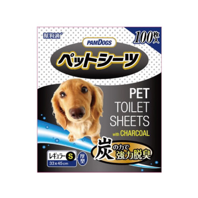 【四包免運組】日本PAMDOGS-幫狗適寵物竹炭尿布墊-S型 45X33cm(100入)